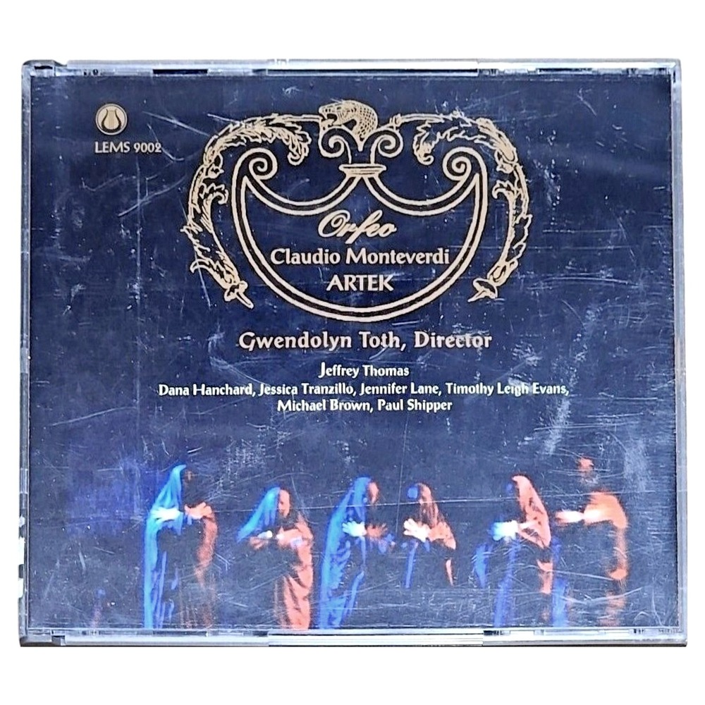 Monteverdi Orfeo ARTEK Gwendolyn Toth Lyrichord LEMS 9002 Classical 2CD Excellen